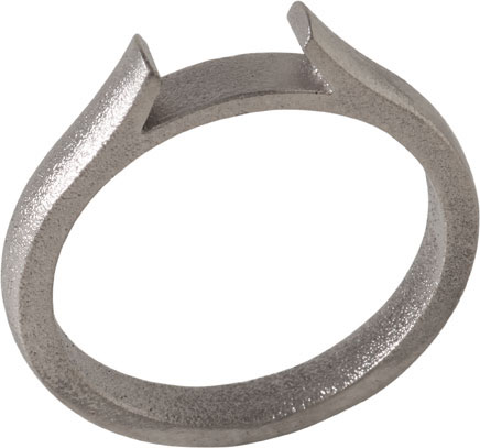 CORPS DE BAGUE PLAT SF6 C OR GRIS PALLADIE 750ème